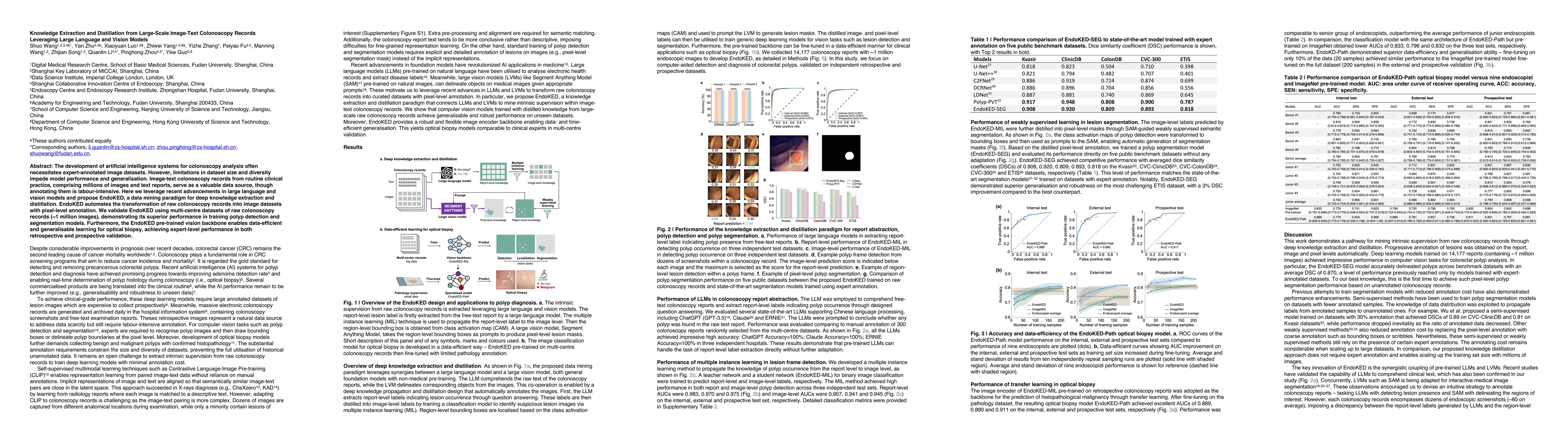 Thumbnail for Knowledge Extraction and Distillation from Large-Scale Image-Text
  Colonoscopy Records Leveraging Large Language and Vision Models