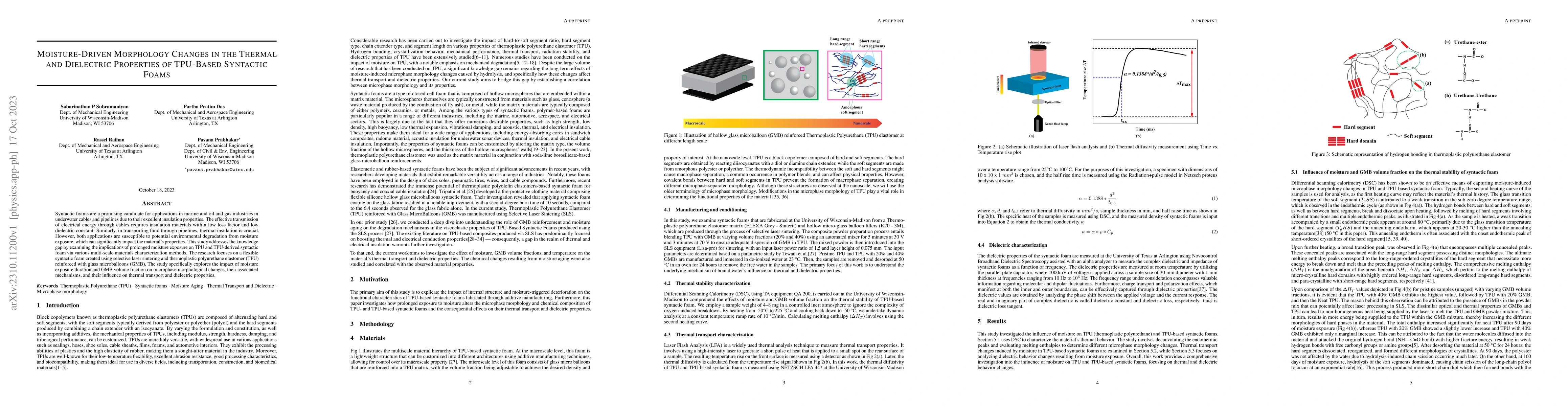 Thumbnail for Moisture-Driven Morphology Changes in the Thermal and Dielectric
  Properties of TPU-Based Syntactic Foams