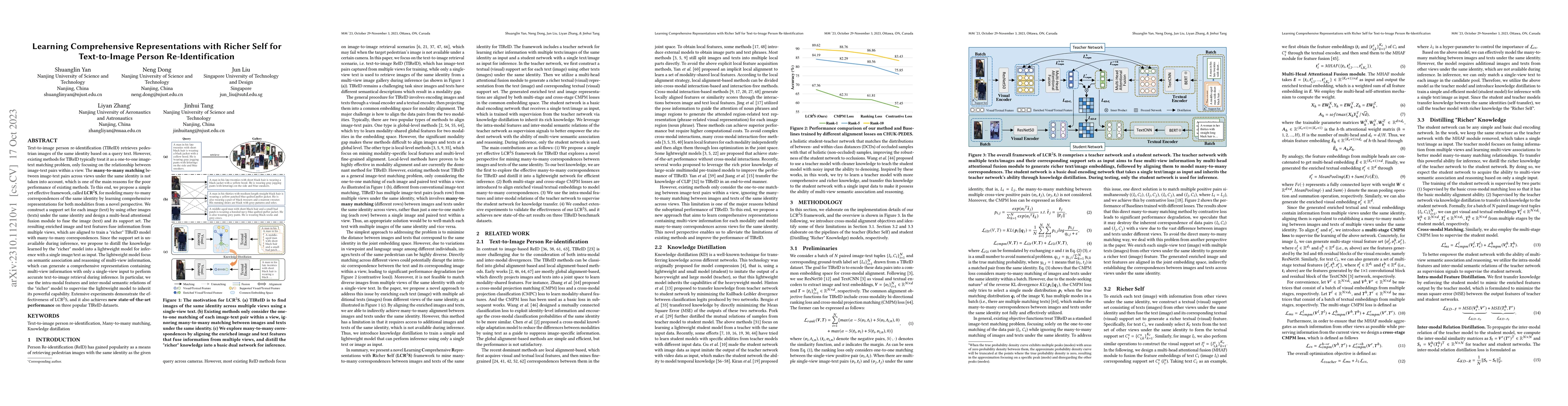Thumbnail for Learning Comprehensive Representations with Richer Self for
  Text-to-Image Person Re-Identification