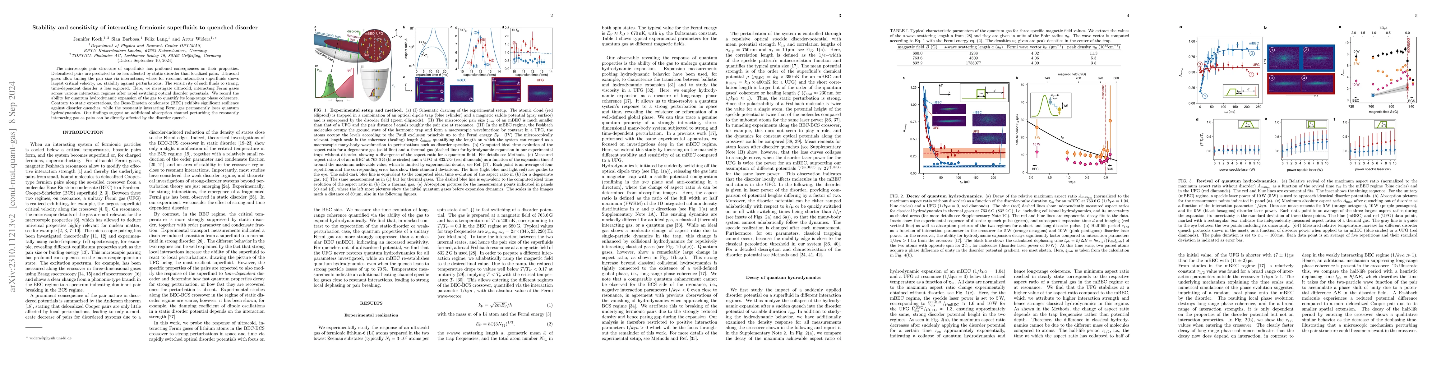 Thumbnail for Stability and sensitivity of interacting fermionic superfluids to
  quenched disorder