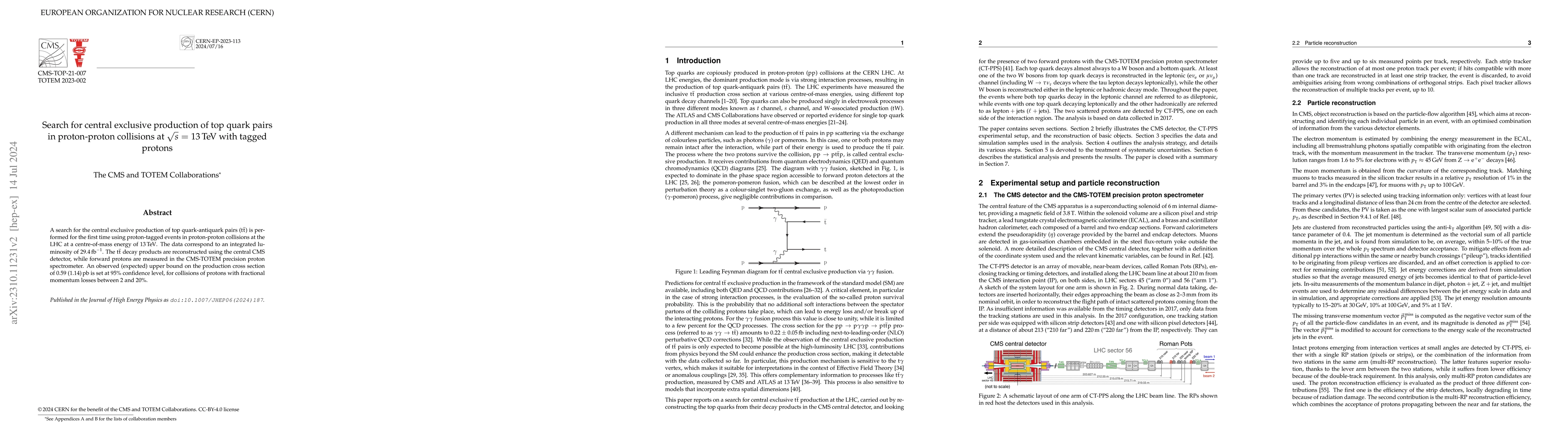Thumbnail for Search for central exclusive production of top quark pairs in
  proton-proton collisions at $\sqrt{s}$ = 13 TeV with tagged protons