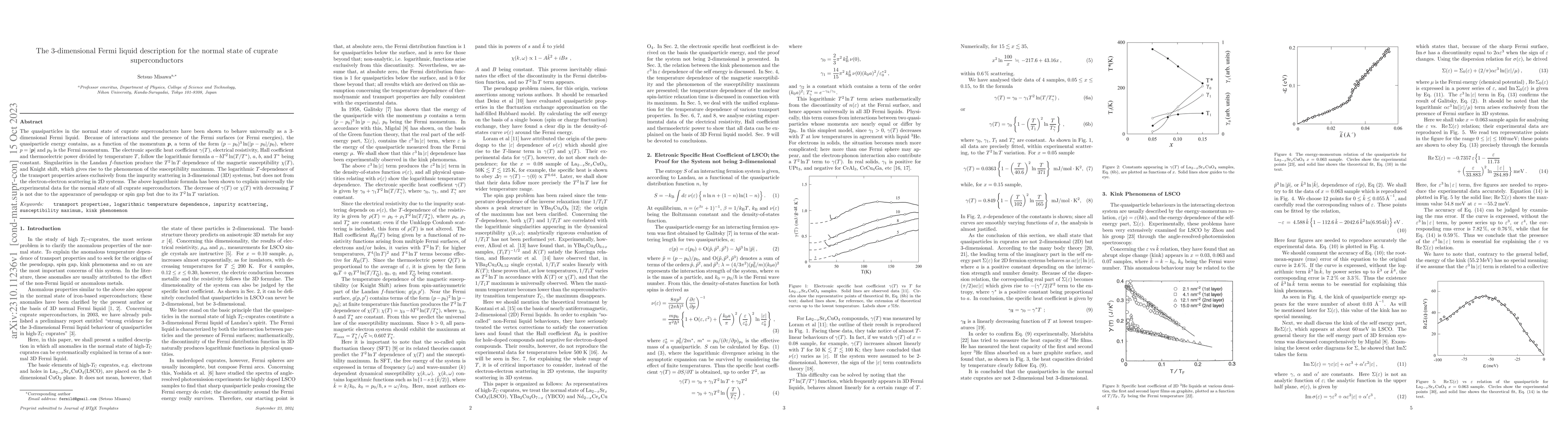 Thumbnail for The 3-dimensional Fermi liquid description for the normal state of
  cuprate superconductors
