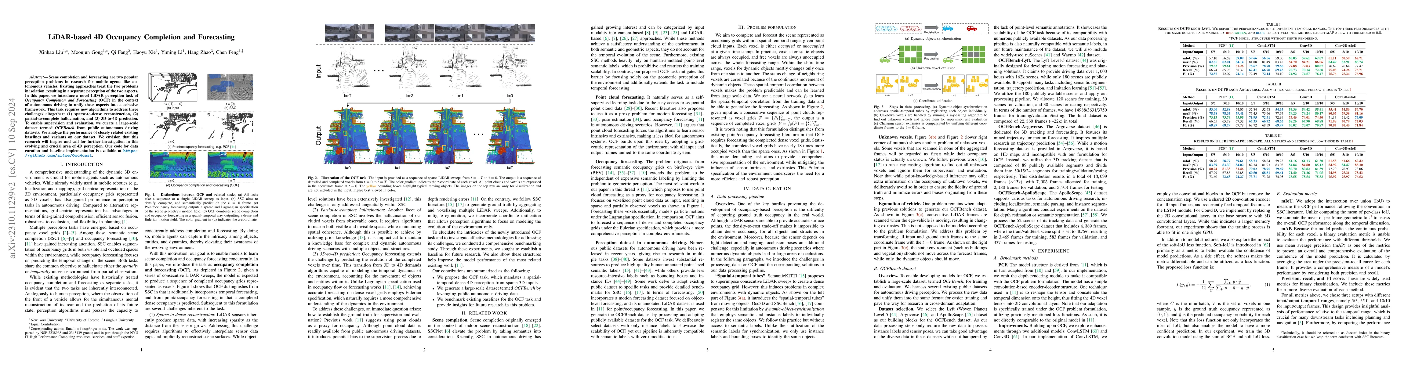 Thumbnail for LiDAR-based 4D Occupancy Completion and Forecasting