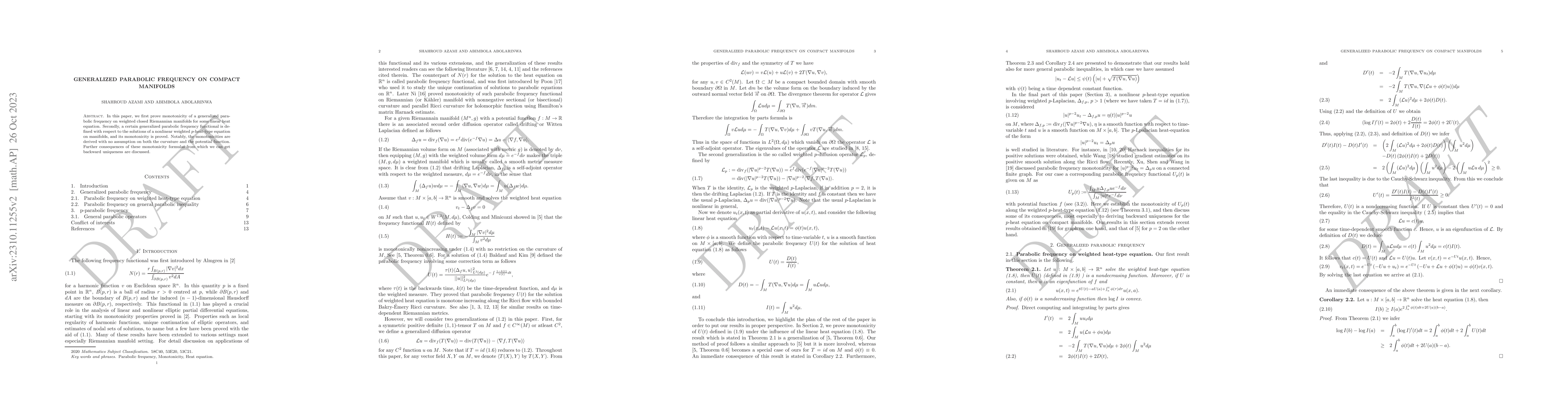 Thumbnail for Generalized parabolic frequency on compact manifolds