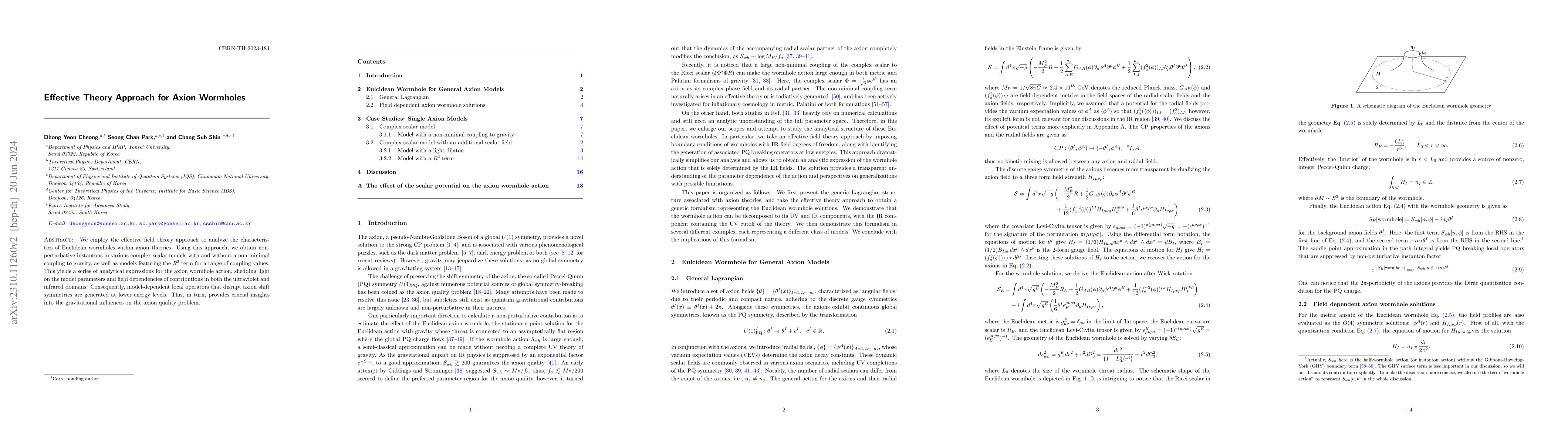Thumbnail for Effective Theory Approach for Axion Wormholes