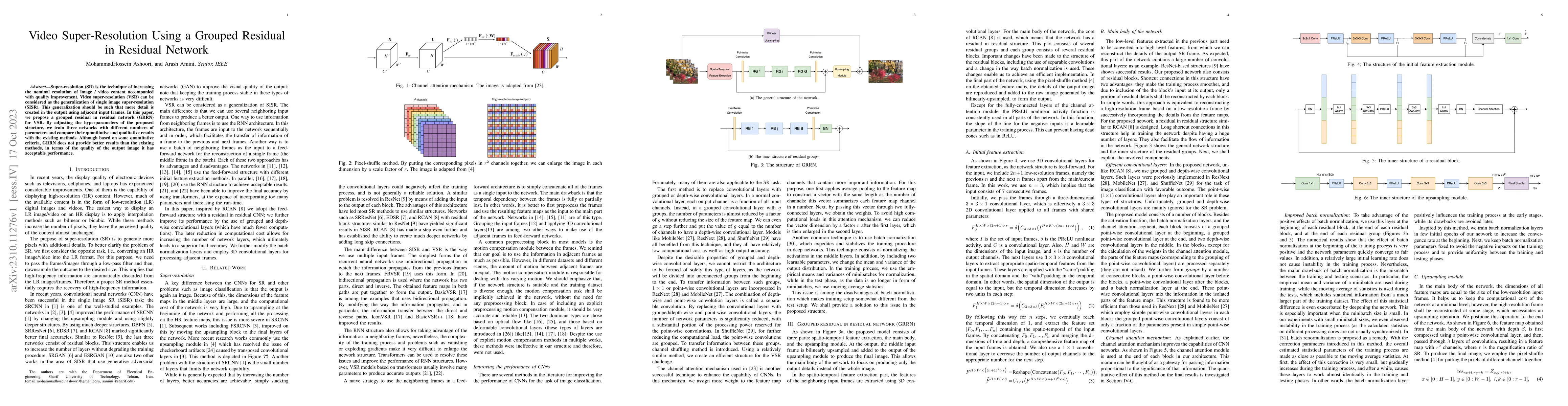 Thumbnail for Video Super-Resolution Using a Grouped Residual in Residual Network