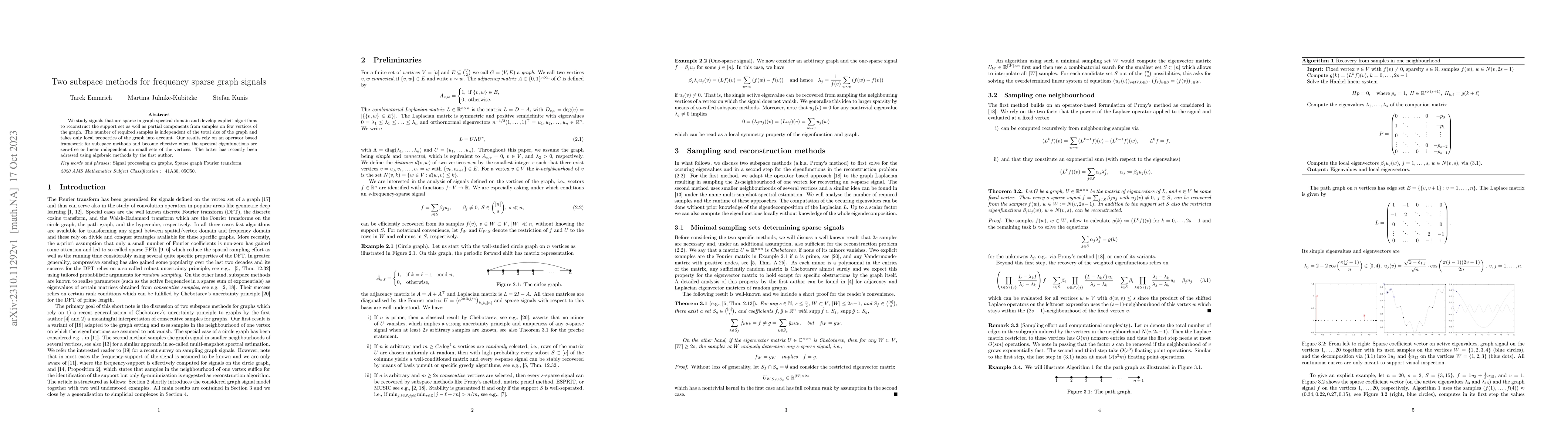 Thumbnail for Two subspace methods for frequency sparse graph signals