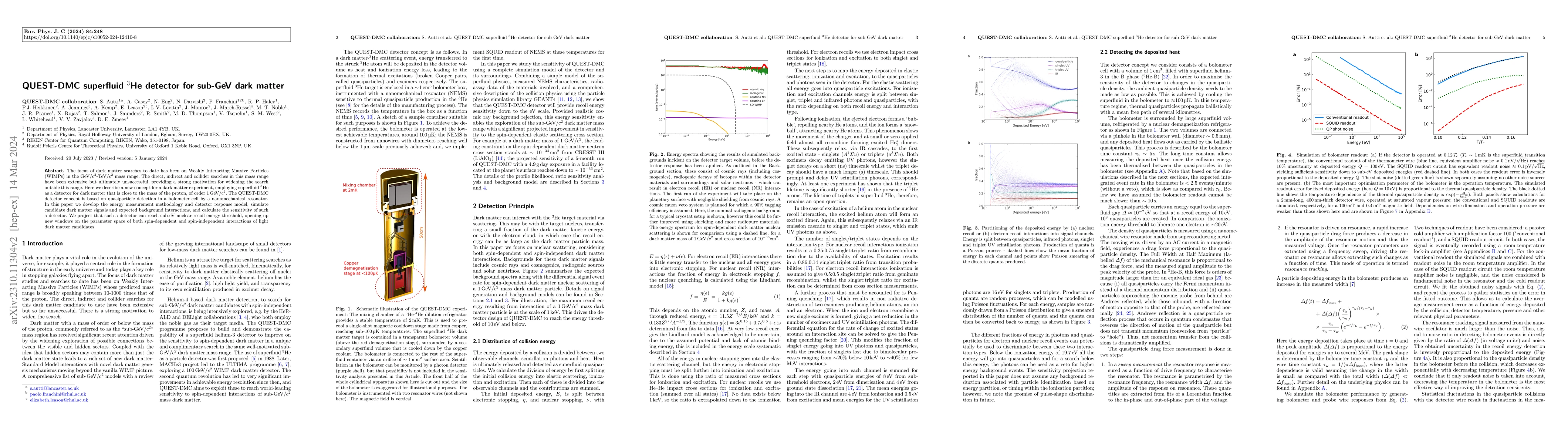 Thumbnail for QUEST-DMC superfluid $^3$He detector for sub-GeV dark matter