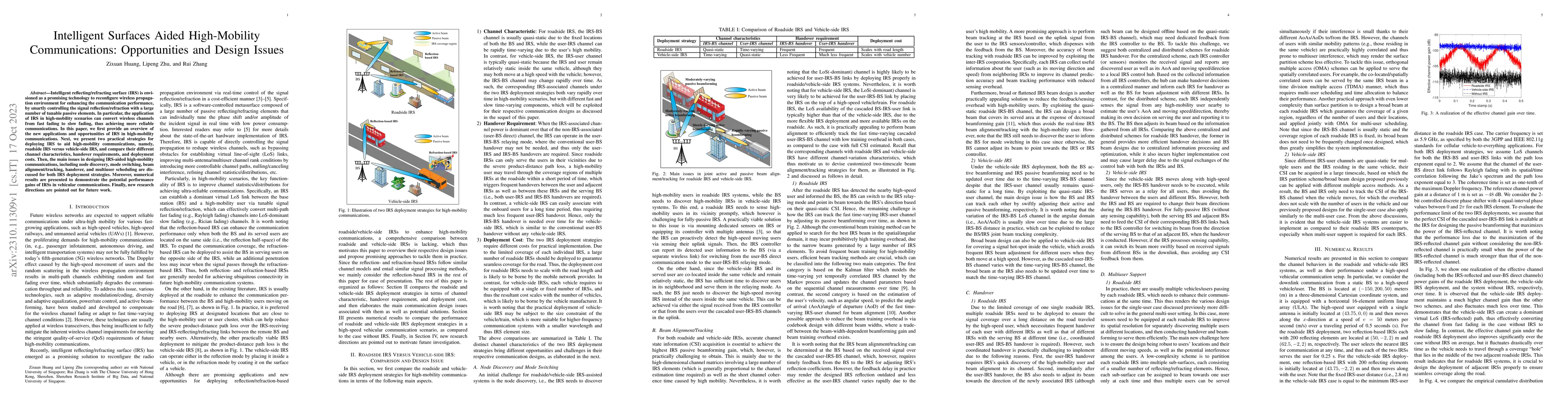Thumbnail for Intelligent Surfaces Aided High-Mobility Communications: Opportunities
  and Design Issues