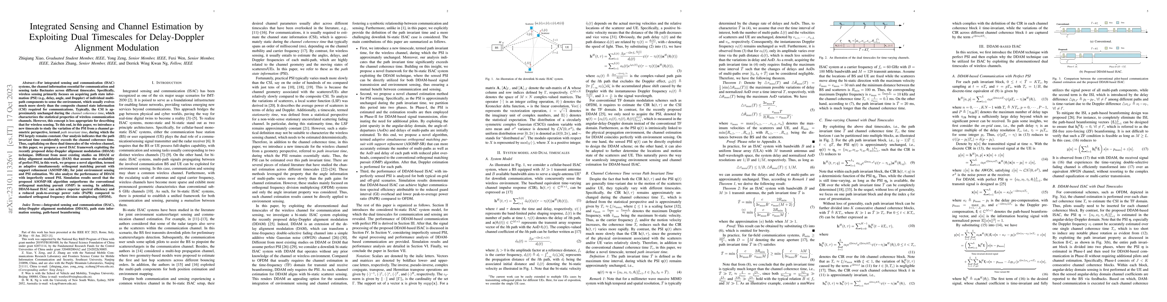 Thumbnail for Integrated Sensing and Channel Estimation by Exploiting Dual Timescales
  for Delay-Doppler Alignment Modulation