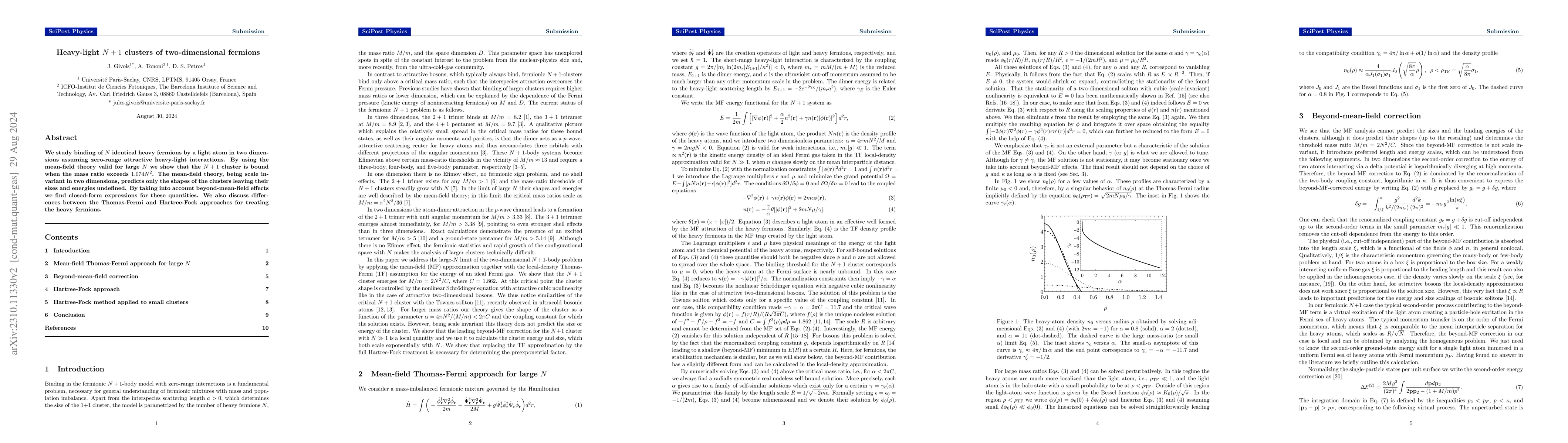 Thumbnail for Heavy-light $N+1$ clusters of two-dimensional fermions