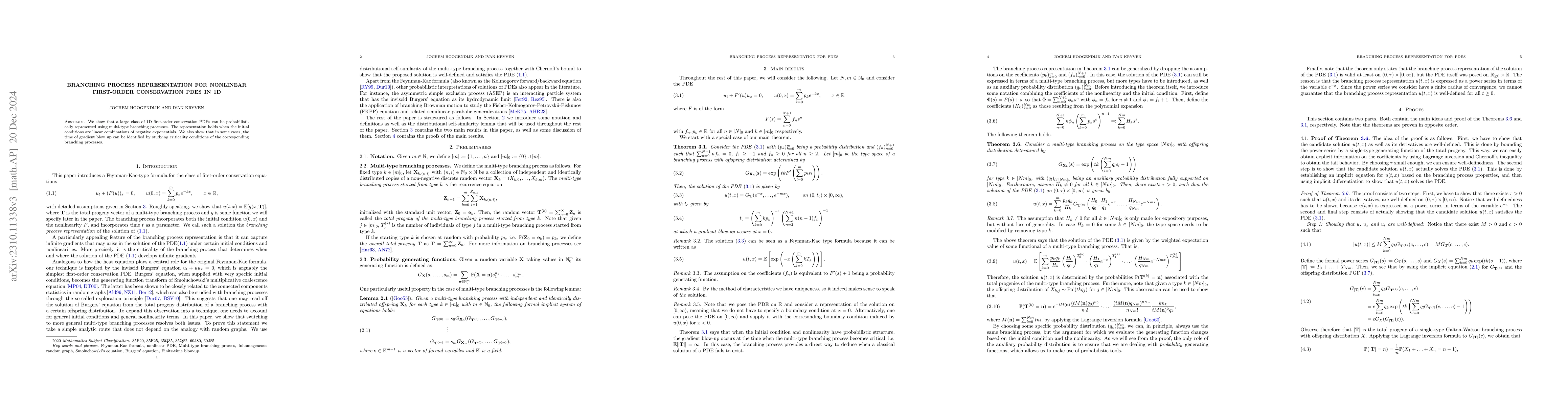 Thumbnail for Branching process representation for Burgers-like nonlinear partial
  differential equations