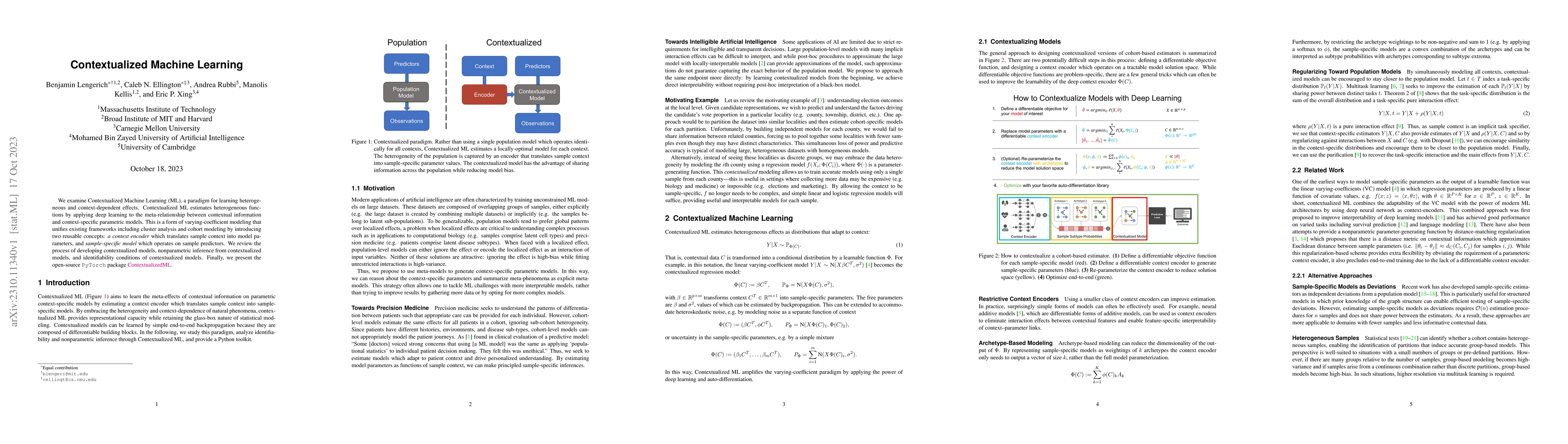 Thumbnail for Contextualized Machine Learning