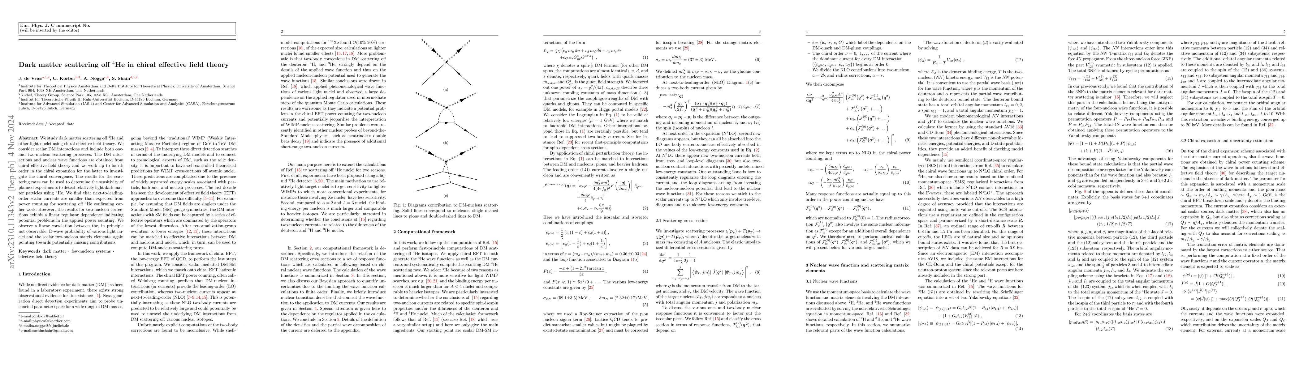 Thumbnail for Dark matter scattering off ${}^4$He in chiral effective field theory