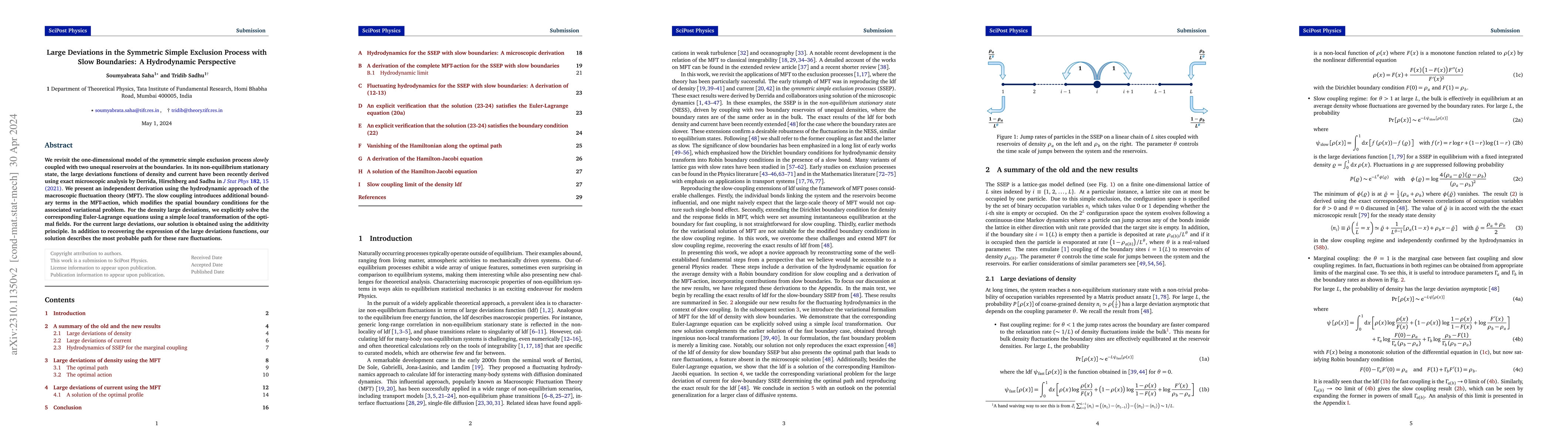 Thumbnail for Large Deviations in the Symmetric Simple Exclusion Process with Slow
  Boundaries: A Hydrodynamic Perspective