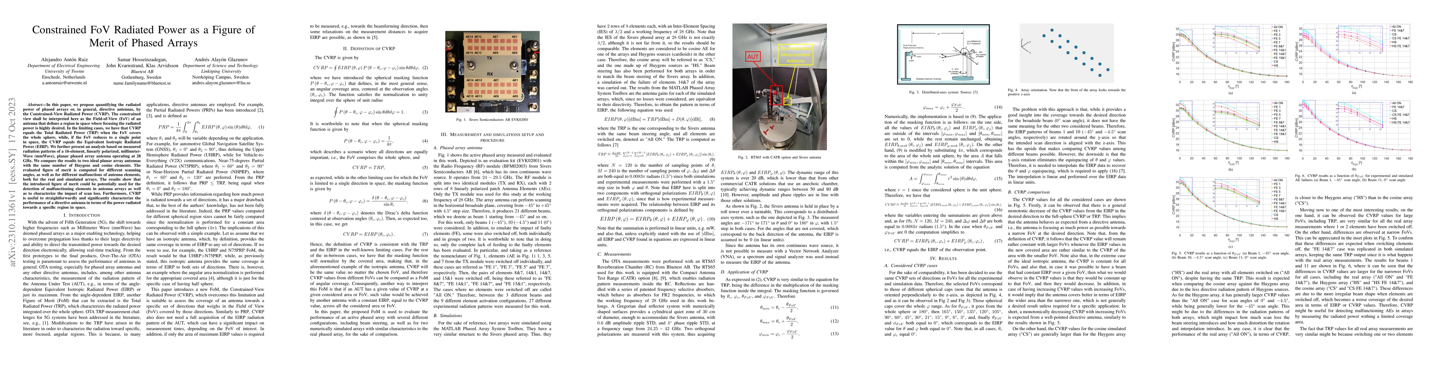 Thumbnail for Constrained FoV Radiated Power as a Figure of Merit of Phased Arrays