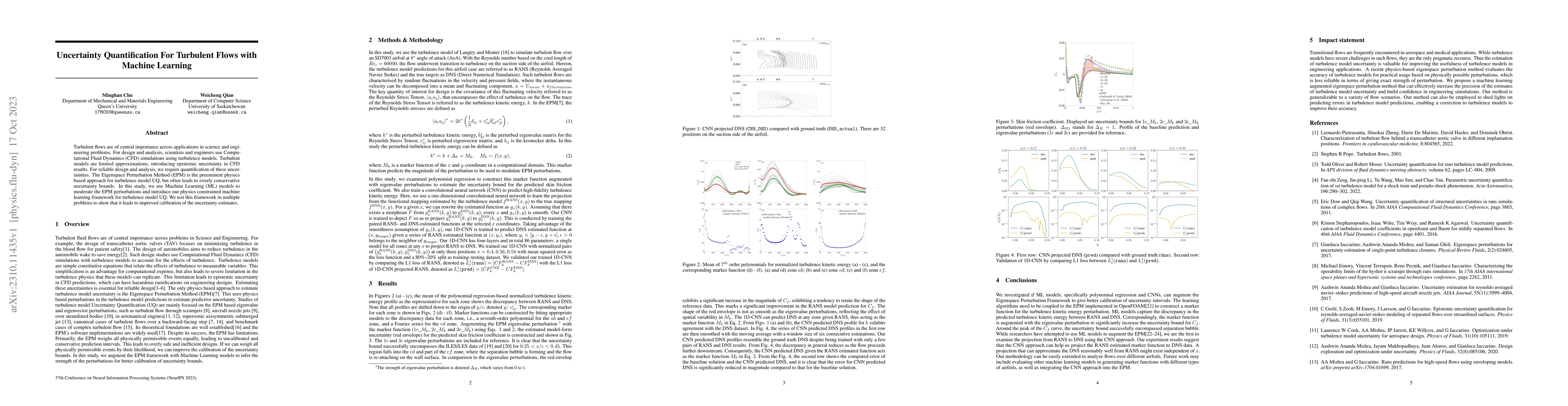 Thumbnail for Uncertainty Quantification For Turbulent Flows with Machine Learning