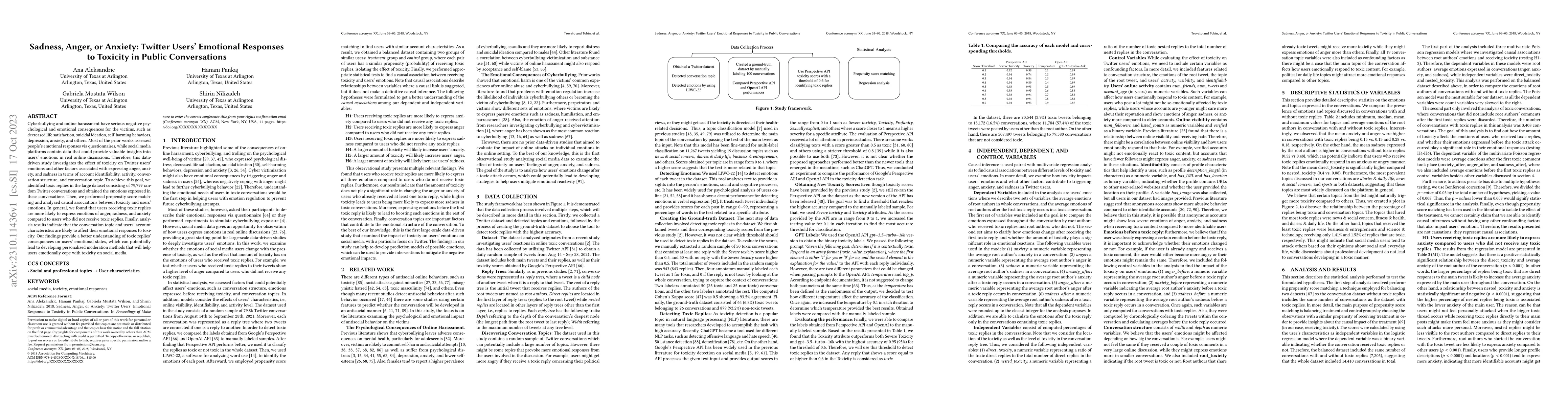 Thumbnail for Sadness, Anger, or Anxiety: Twitter Users' Emotional Responses to
  Toxicity in Public Conversations