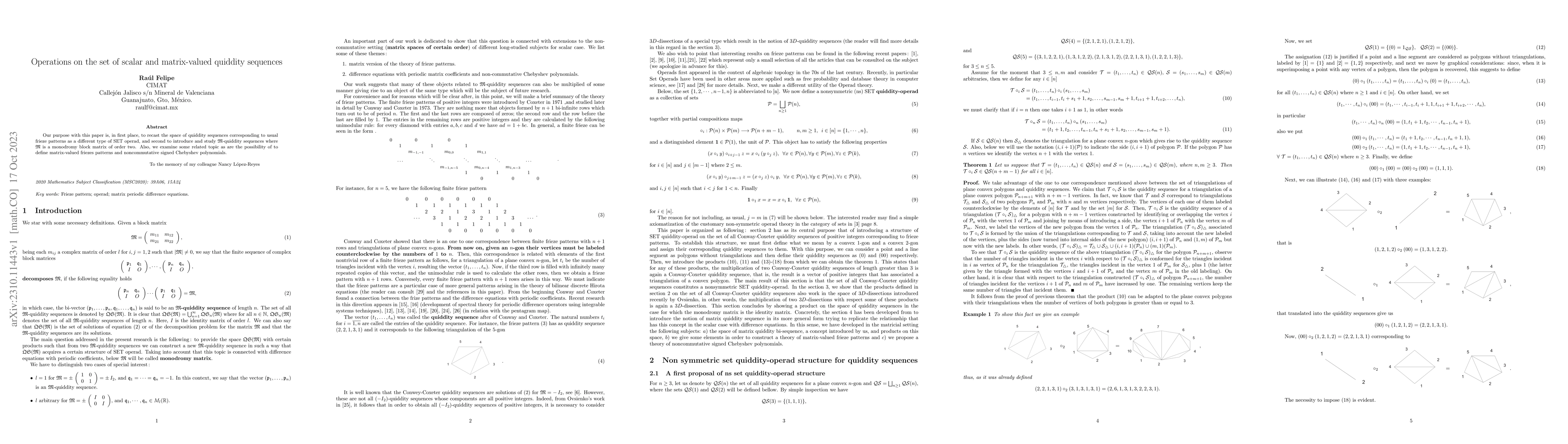 Thumbnail for Operations on the set of scalar and matrix-valued quiddity sequences