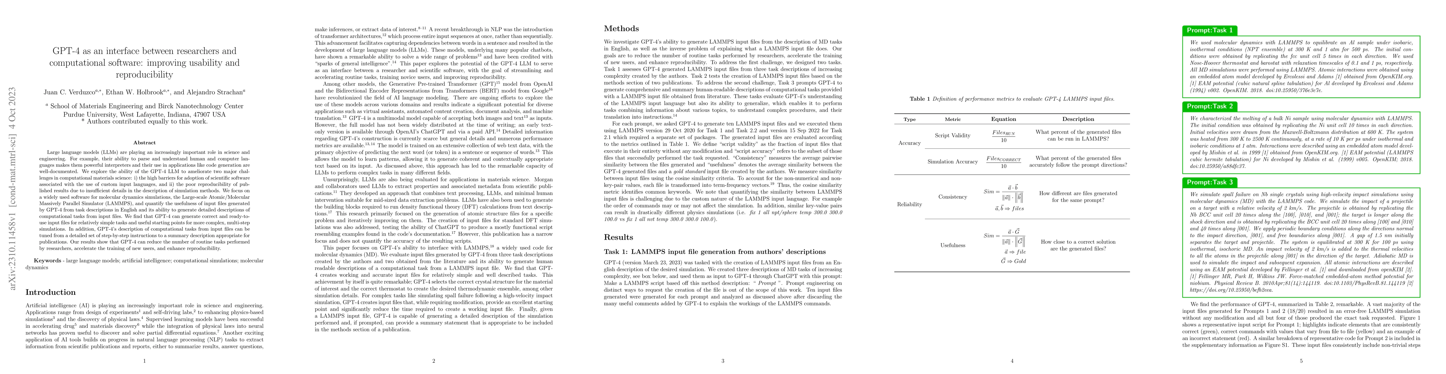Thumbnail for GPT-4 as an interface between researchers and computational software:
  improving usability and reproducibility