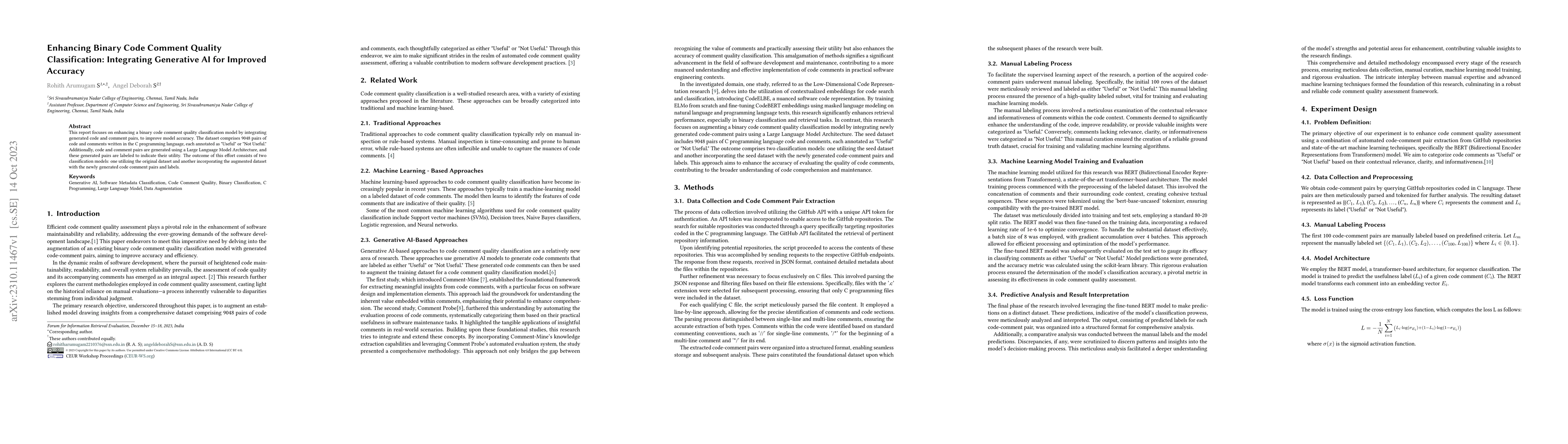 Thumbnail for Enhancing Binary Code Comment Quality Classification: Integrating
  Generative AI for Improved Accuracy