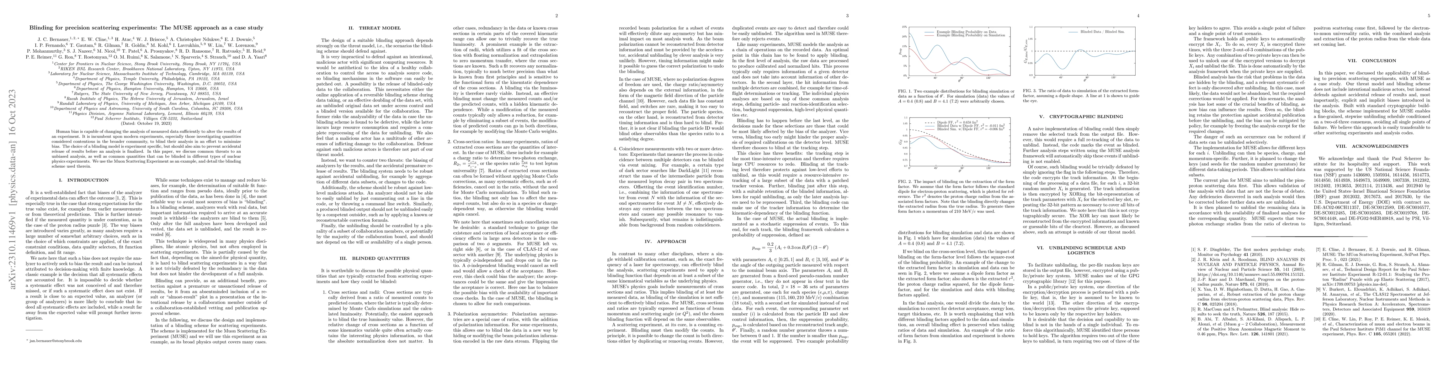 Thumbnail for Blinding for precision scattering experiments: The MUSE approach as a
  case study