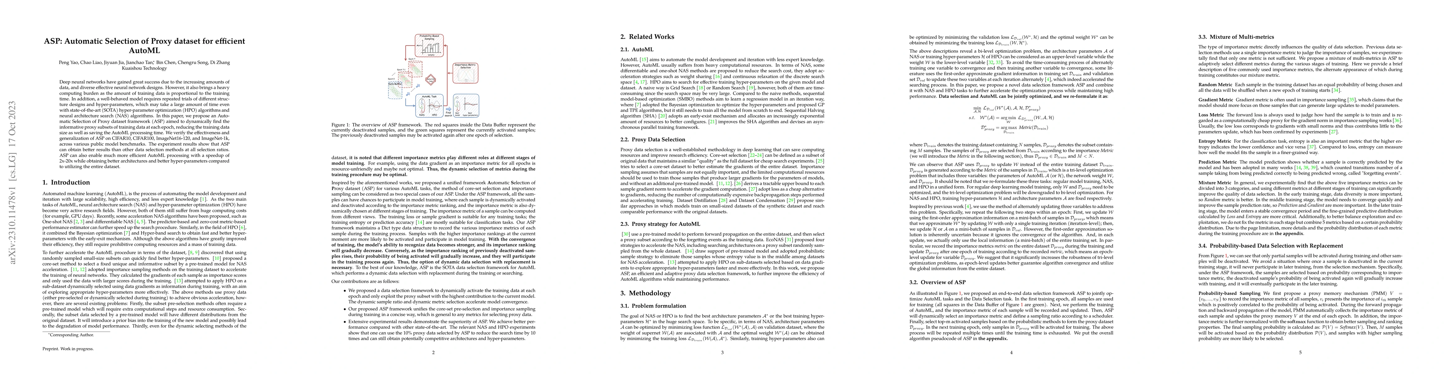 Thumbnail for ASP: Automatic Selection of Proxy dataset for efficient AutoML