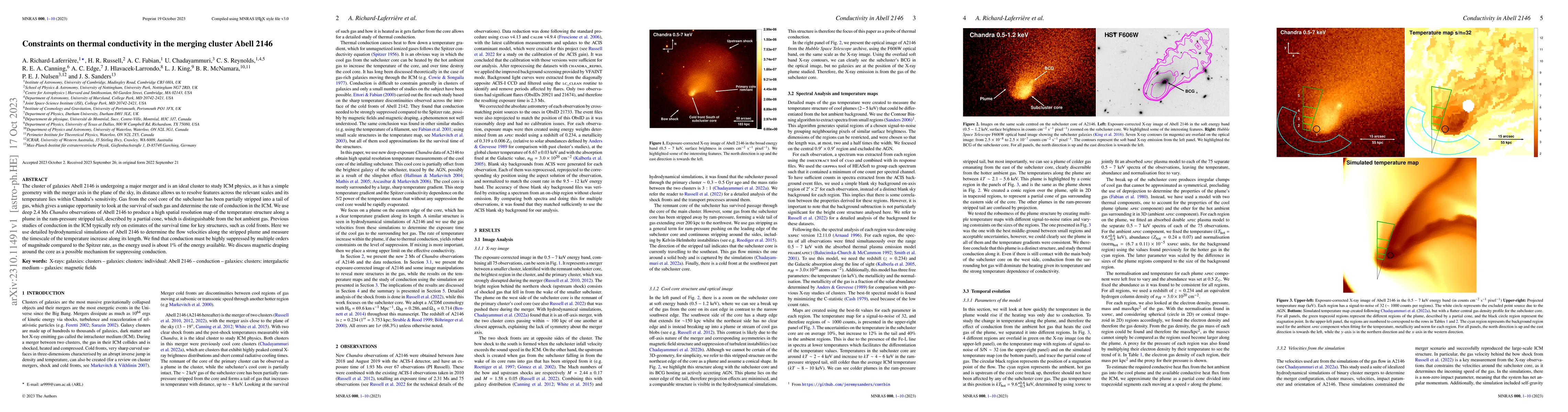Thumbnail for Constraints on thermal conductivity in the merging cluster Abell 2146
