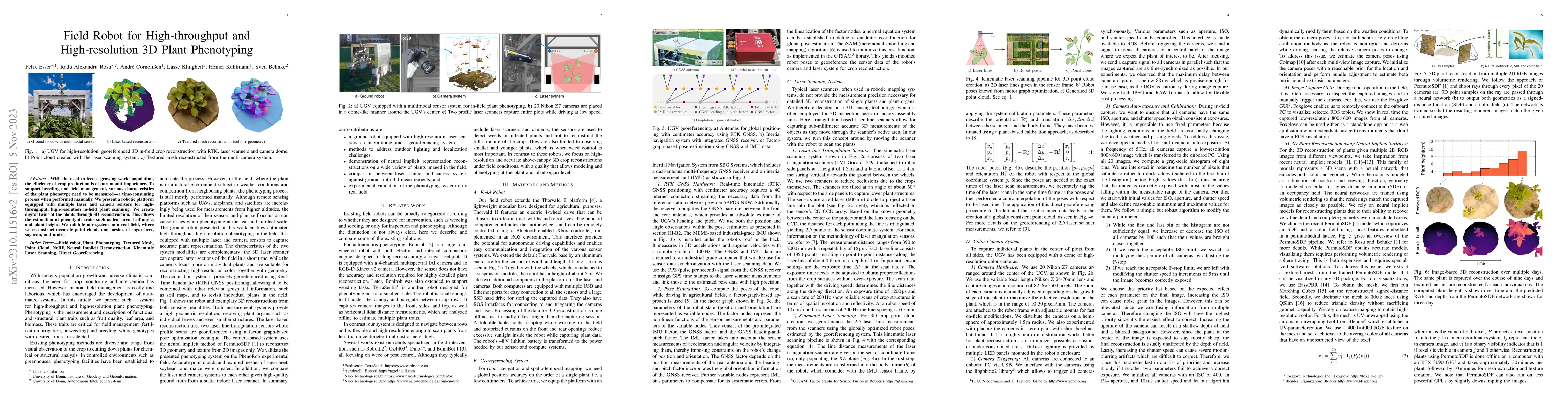Thumbnail for Field Robot for High-throughput and High-resolution 3D Plant Phenotyping