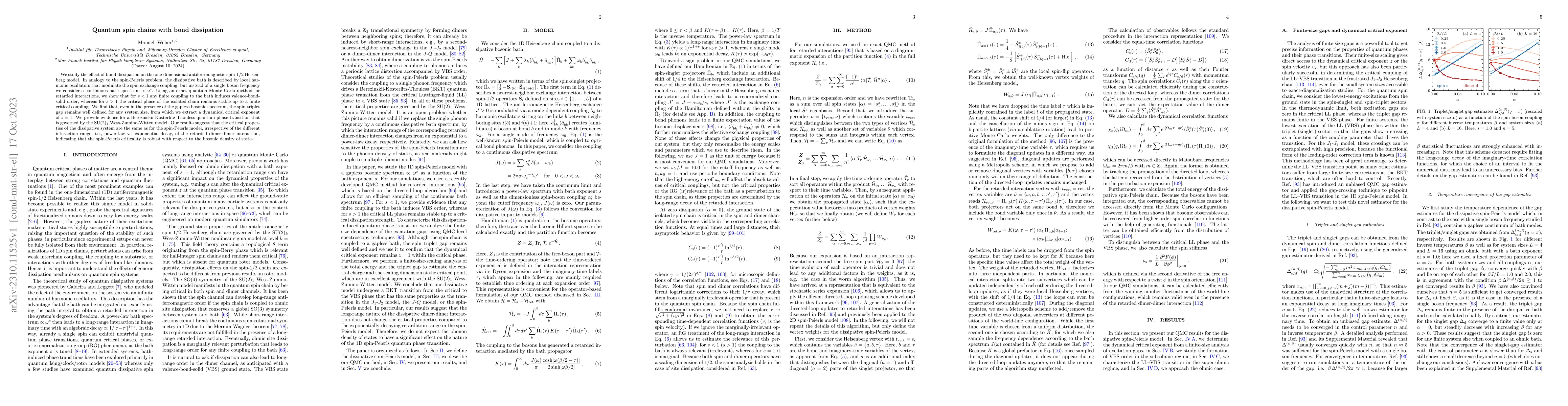 Thumbnail for Quantum spin chains with bond dissipation