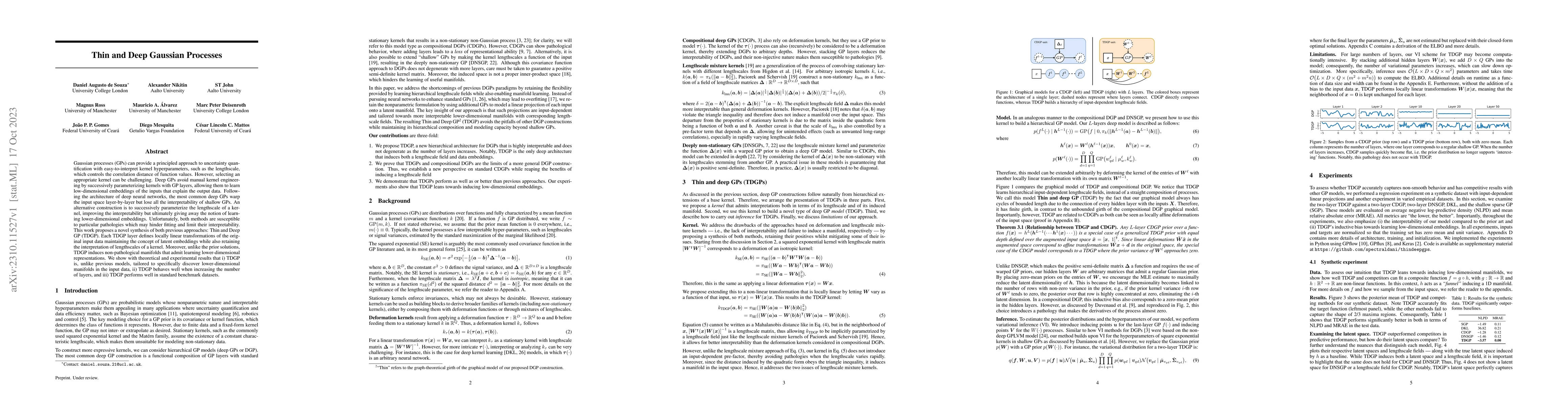 Thumbnail for Thin and Deep Gaussian Processes