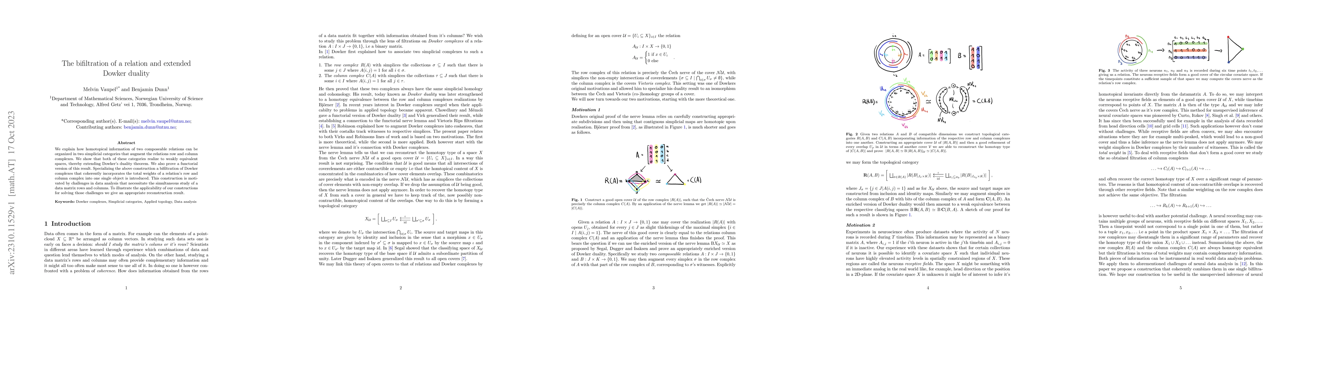 Thumbnail for The bifiltration of a relation and extended Dowker duality