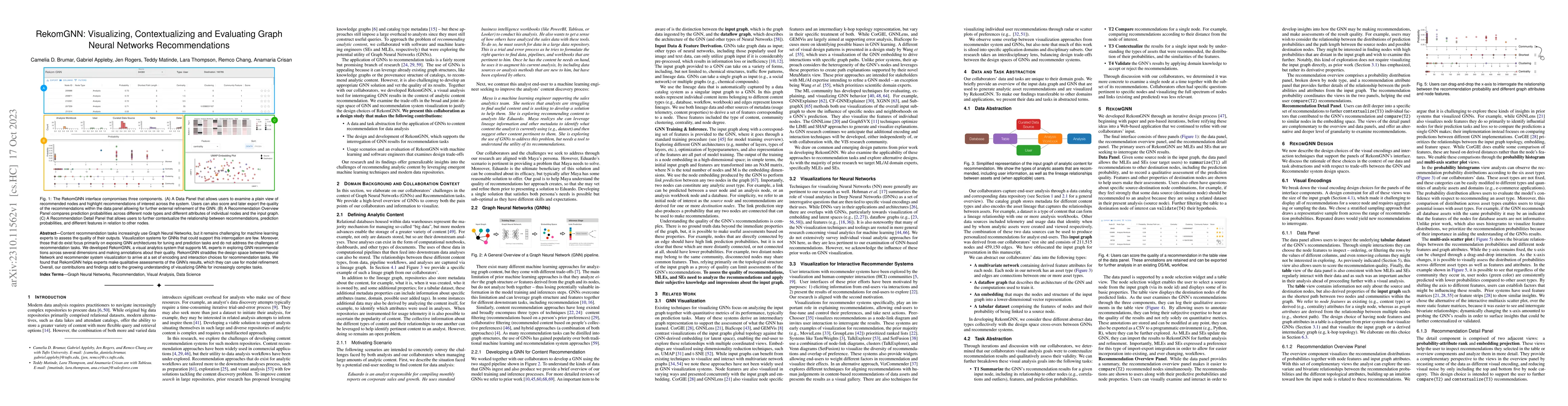 Thumbnail for RekomGNN: Visualizing, Contextualizing and Evaluating Graph Neural
  Networks Recommendations