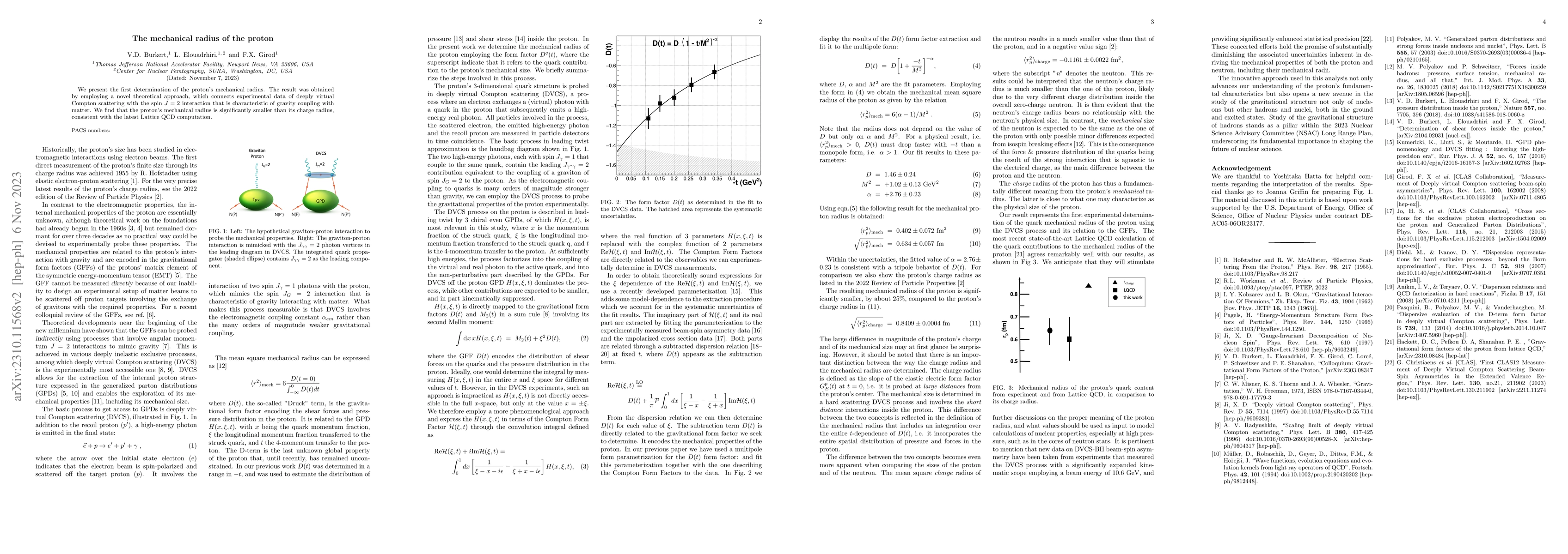 Thumbnail for The mechanical radius of the proton