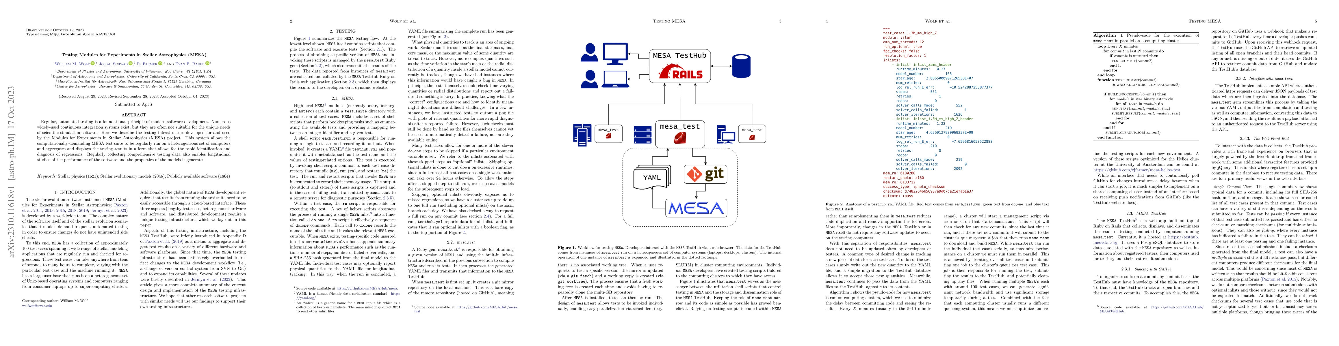 Thumbnail for Testing Modules for Experiments in Stellar Astrophysics (MESA)