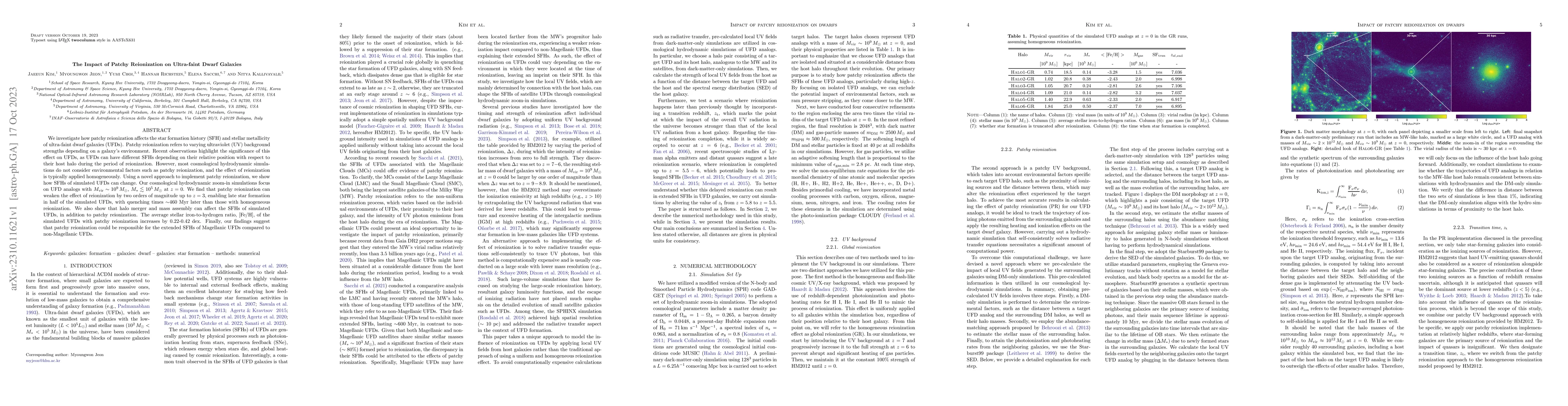 Thumbnail for The Impact of Patchy Reionization on Ultra-faint Dwarf Galaxies