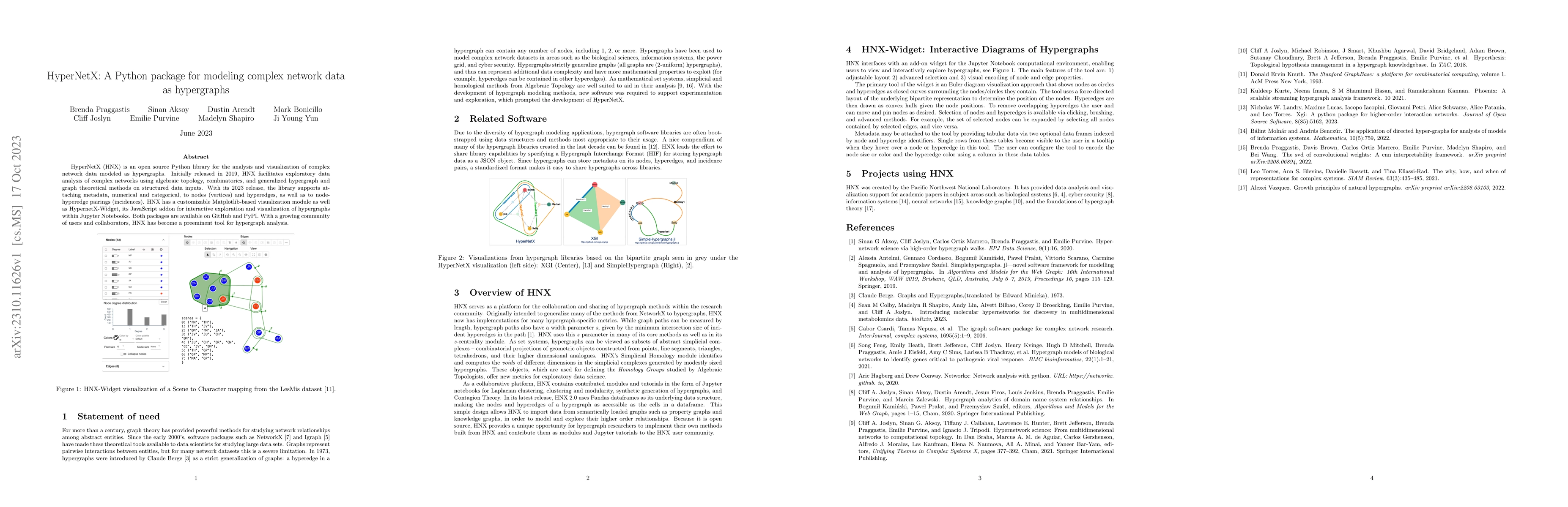 Thumbnail for HyperNetX: A Python package for modeling complex network data as
  hypergraphs