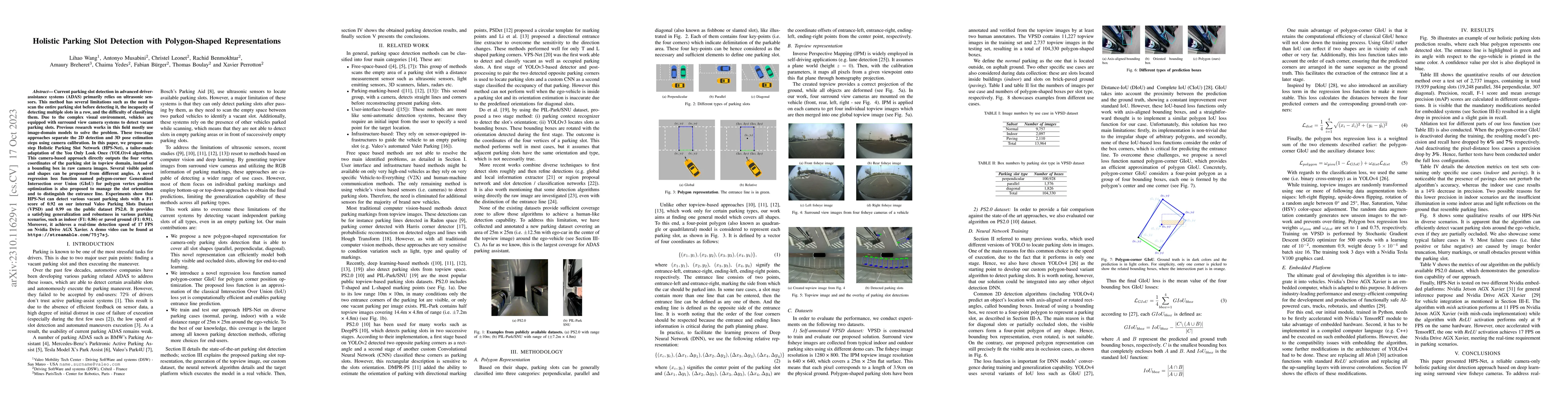 Thumbnail for Holistic Parking Slot Detection with Polygon-Shaped Representations