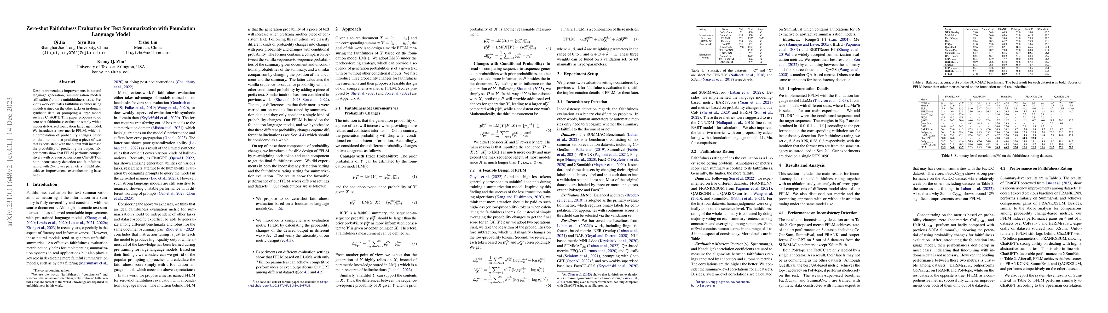 Thumbnail for Zero-shot Faithfulness Evaluation for Text Summarization with Foundation
  Language Model
