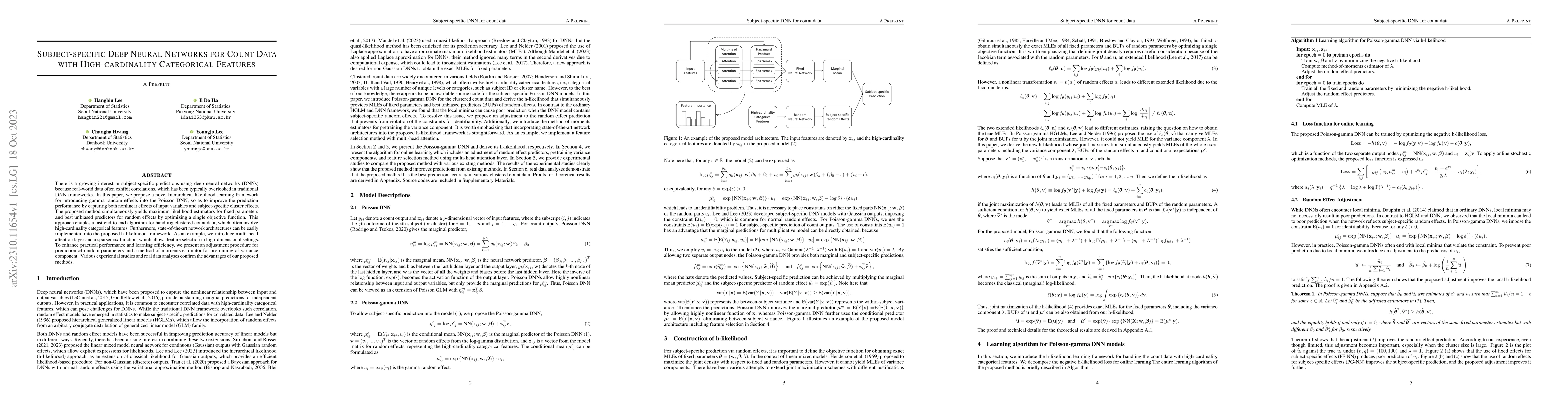 Thumbnail for Subject-specific Deep Neural Networks for Count Data with
  High-cardinality Categorical Features