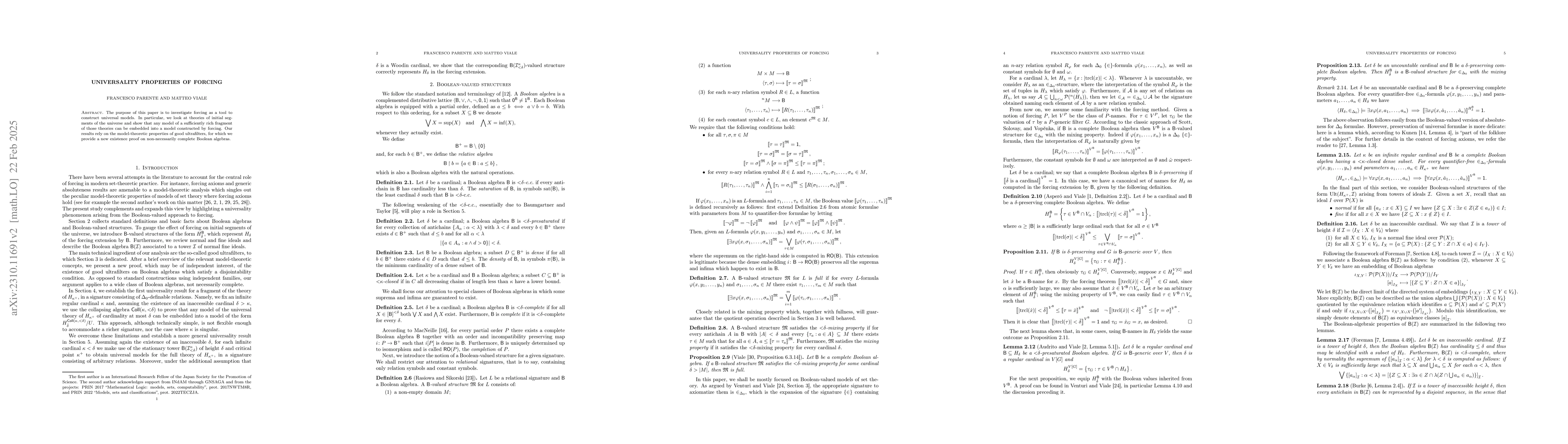 Thumbnail for Universality properties of forcing