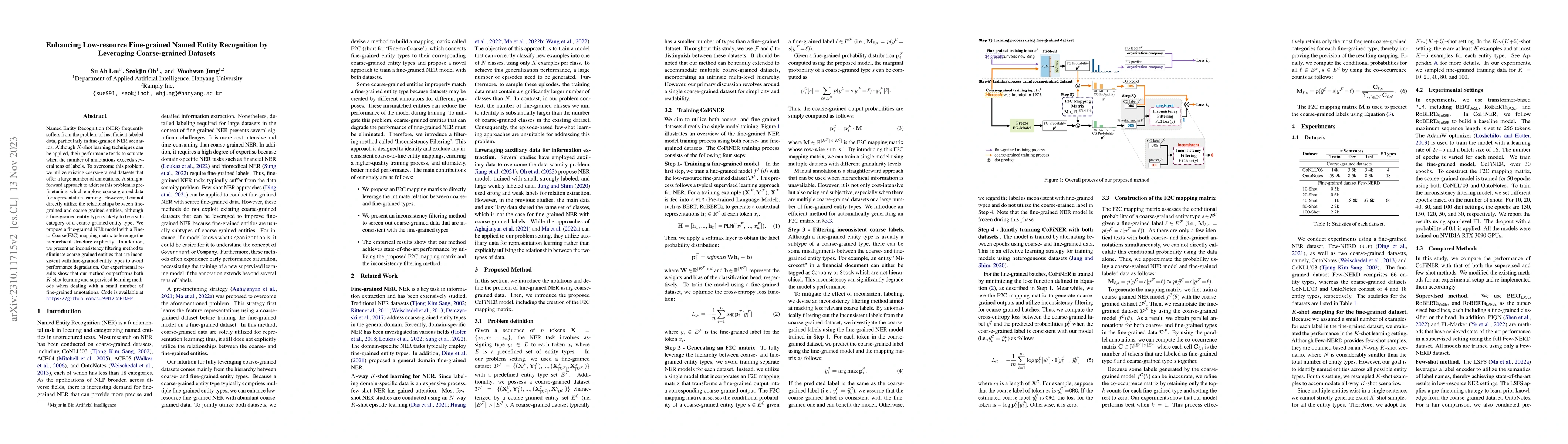 Thumbnail for Enhancing Low-resource Fine-grained Named Entity Recognition by
  Leveraging Coarse-grained Datasets