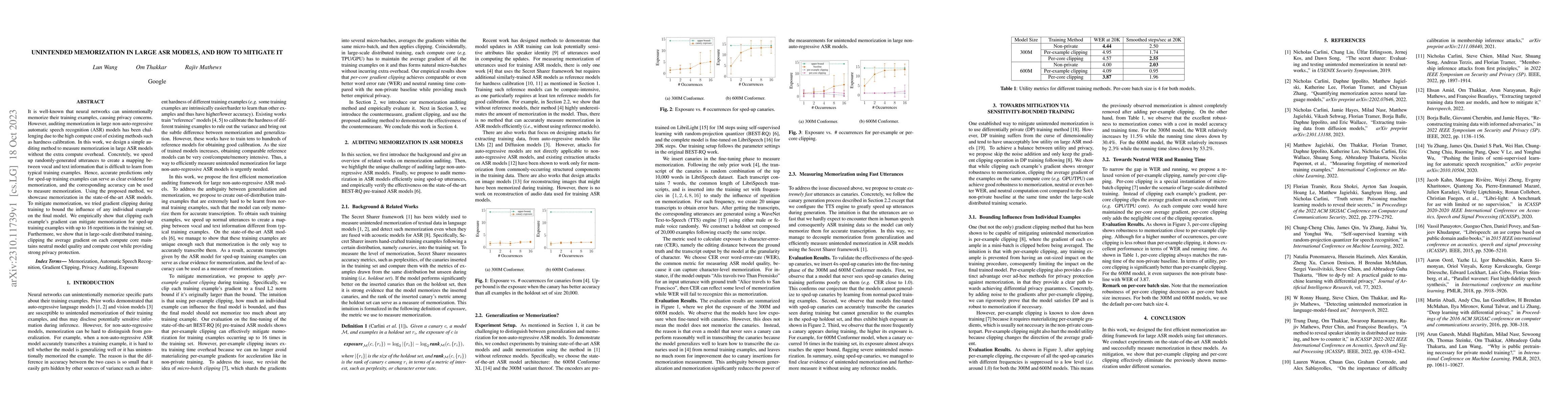 Thumbnail for Unintended Memorization in Large ASR Models, and How to Mitigate It