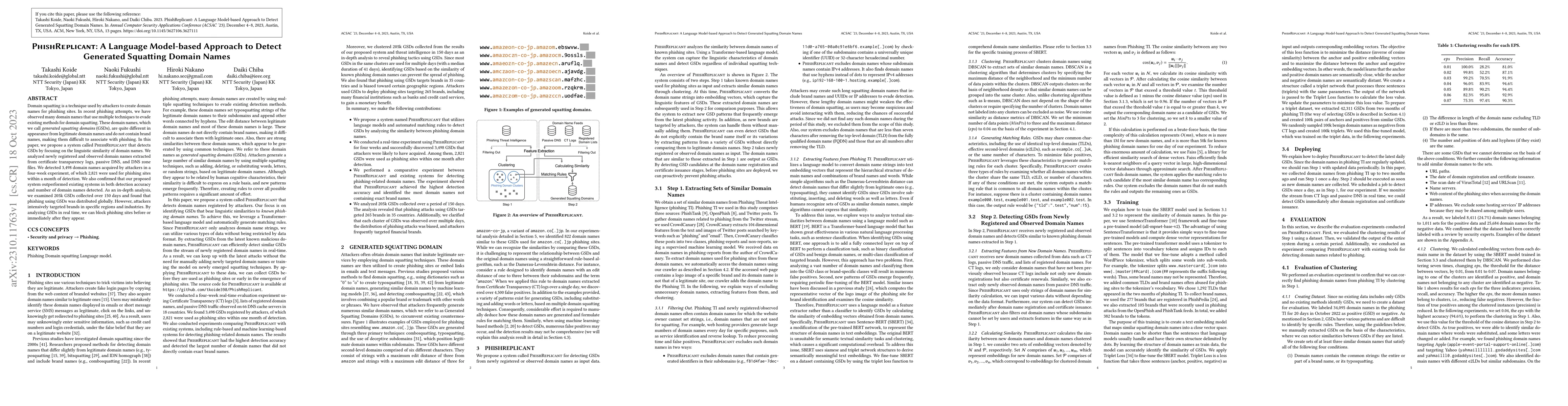 Thumbnail for PhishReplicant: A Language Model-based Approach to Detect Generated
  Squatting Domain Names