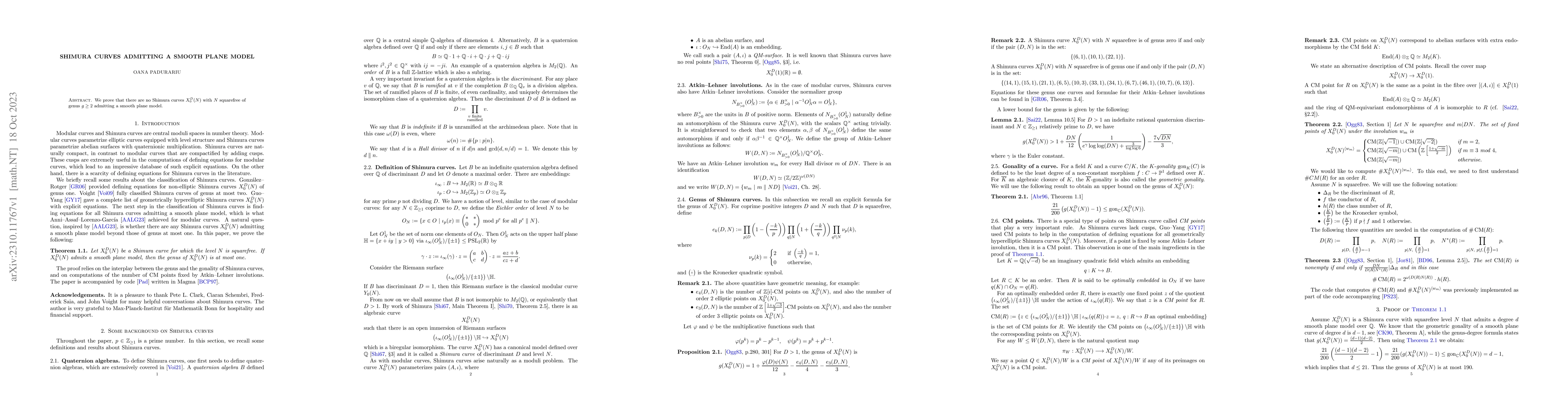 Thumbnail for Shimura curves admitting a smooth plane model