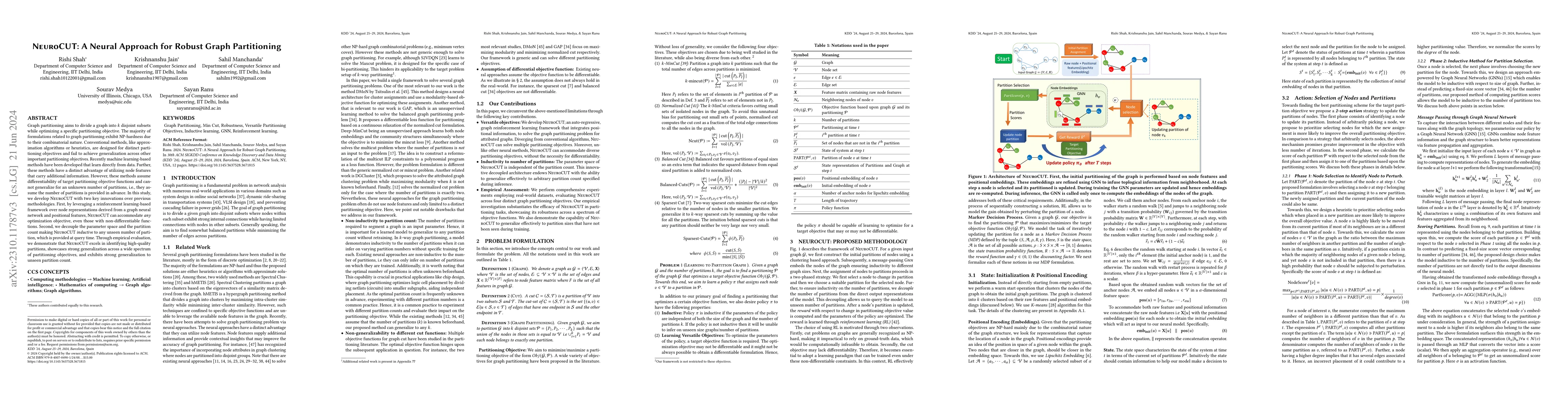 Thumbnail for NeuroCUT: A Neural Approach for Robust Graph Partitioning