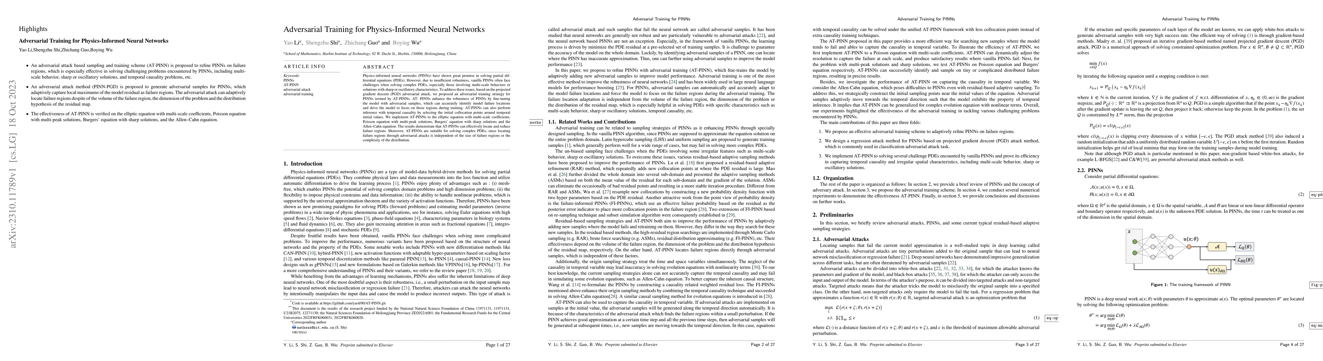 Thumbnail for Adversarial Training for Physics-Informed Neural Networks
