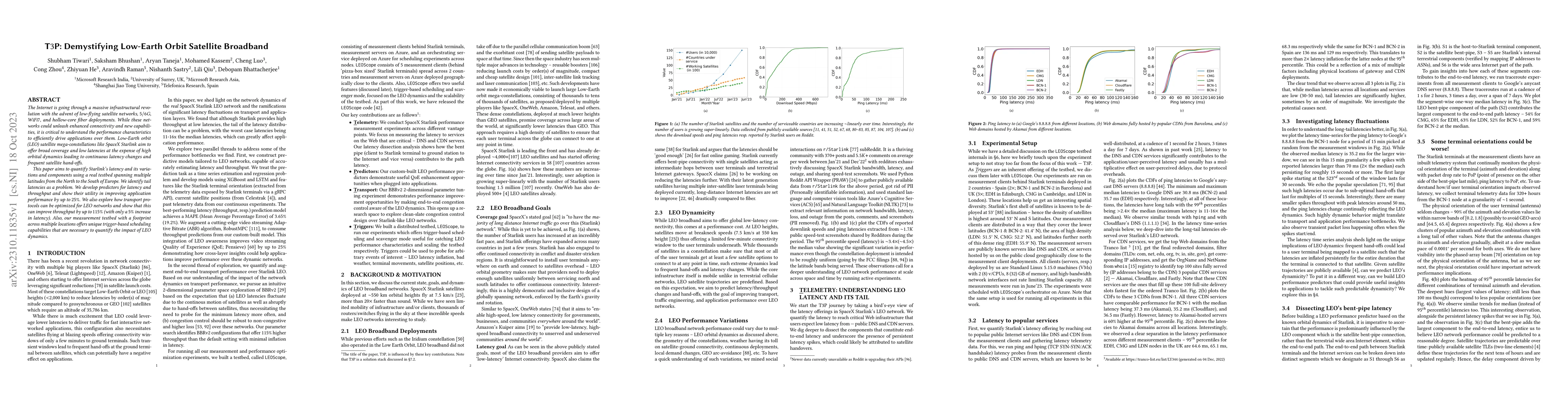 Thumbnail for T3P: Demystifying Low-Earth Orbit Satellite Broadband