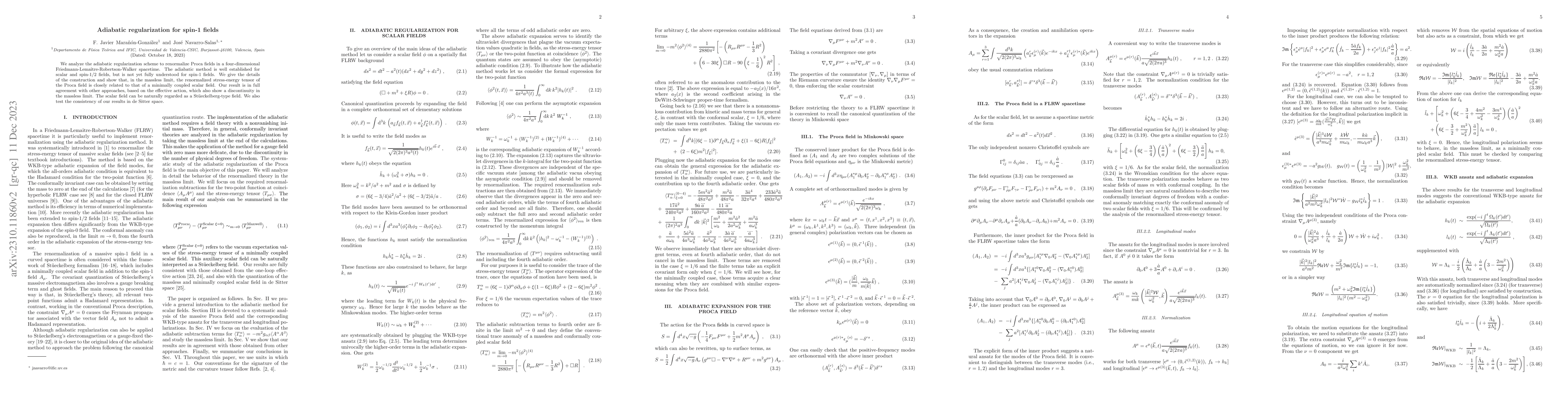 Thumbnail for Adiabatic regularization for spin-$1$ fields