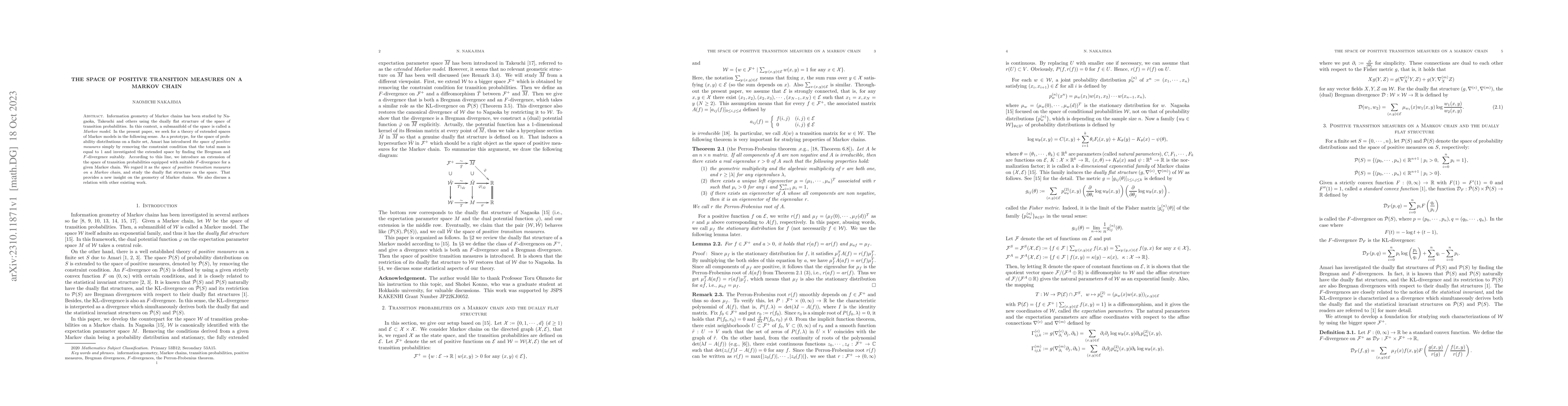 Thumbnail for The space of positive transition measures on a Markov chain
